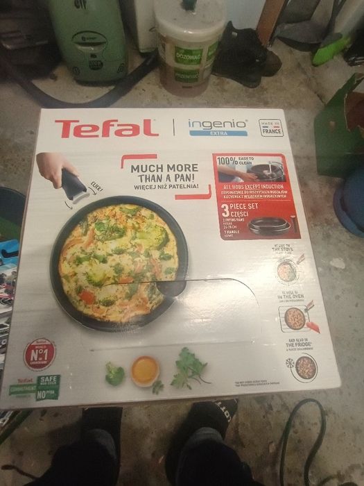 Patelnie Tefal Ingenio extra nowy komplet z rączką