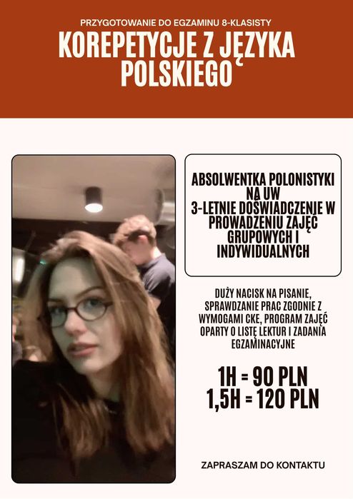 Korepetycje z j. polskiego, egzamin 8-klasisty