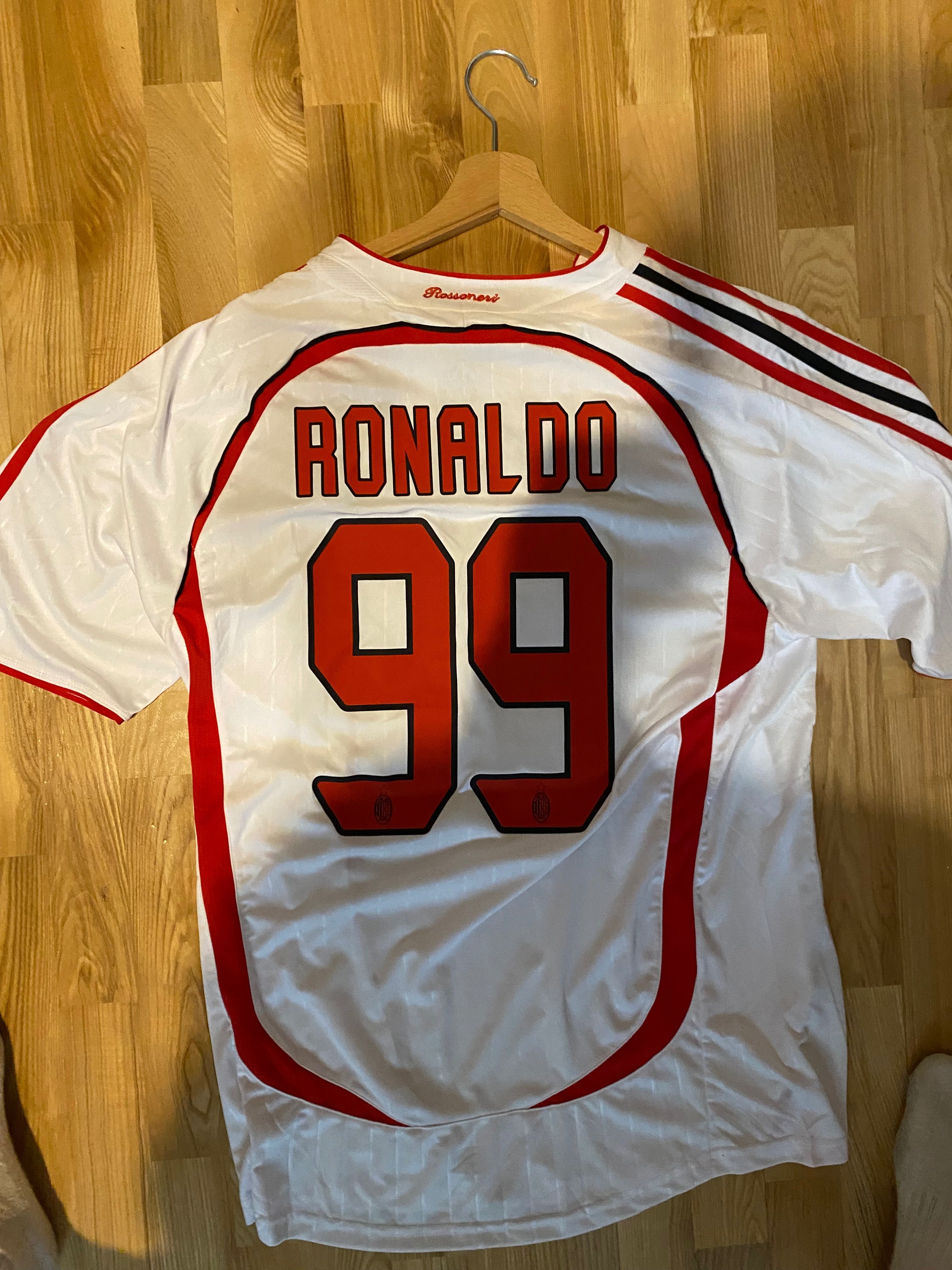 Koszulka Ac Milan Ronaldo Nazario 07/08 Biała retro