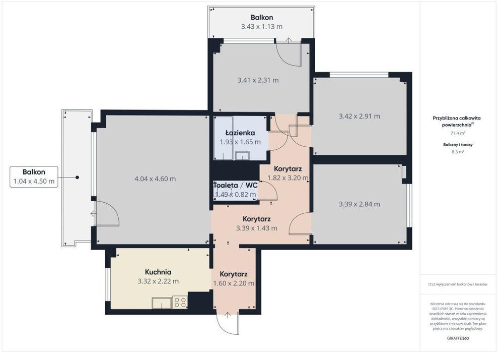 4 pokoje, 2 balkony, winda i zamykany parking