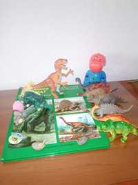 Stare zabawki dinozaury+ książka lata 90