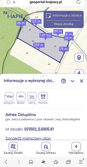 Sprzedam działkę rolno / rekreacyjna