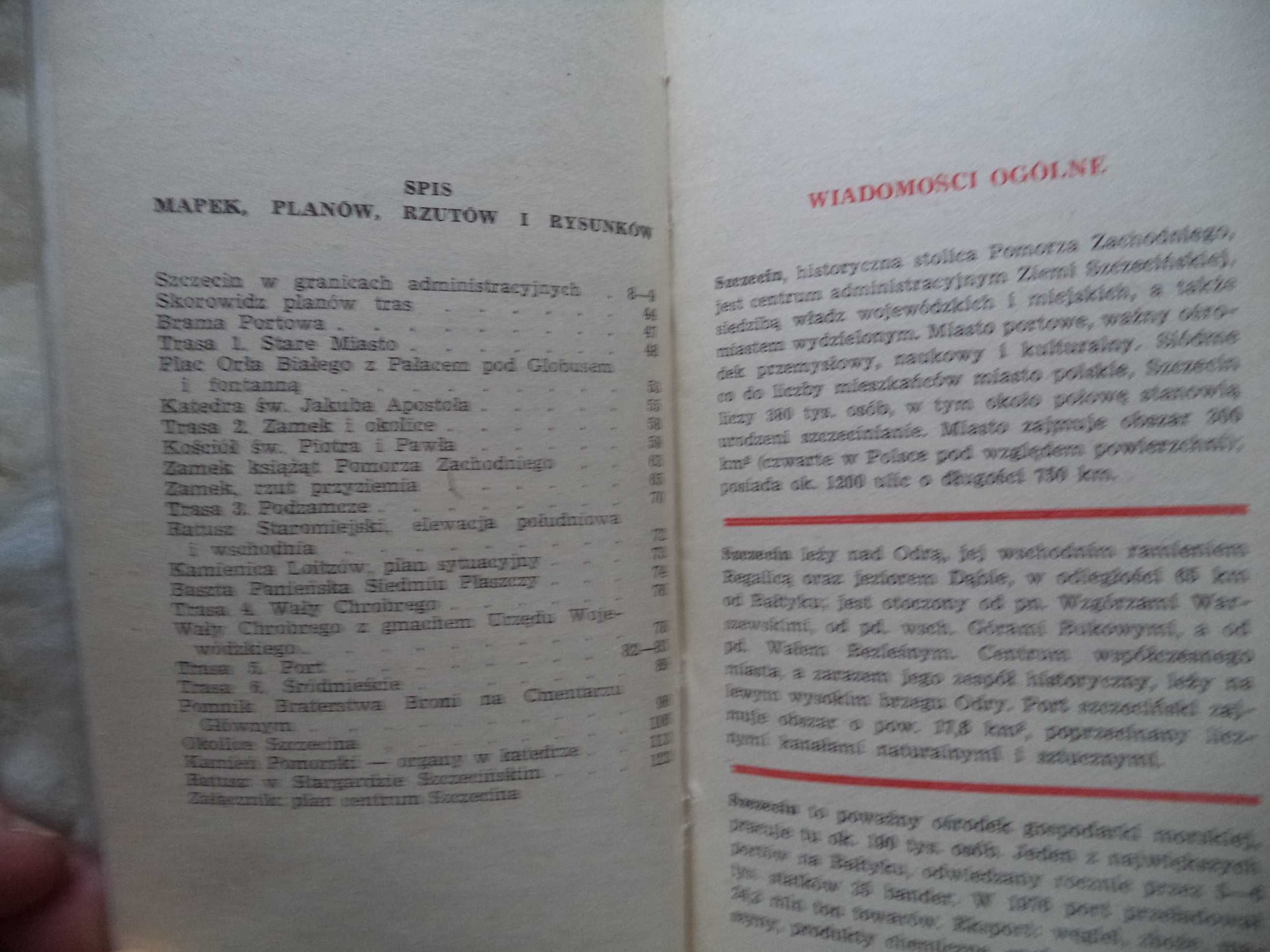 Szczecin i okolice przewodnik 1977 Czesław Piskorski