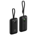 VEGER powerbank 10000 mAh z wbudowanymi kablami Typ C / Lightning PD