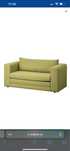 IKEA ASKEBY zielona, rozkładana sofa dwuosobowa