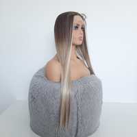 Peruka lace front ombre pasemka przod blond baleyage