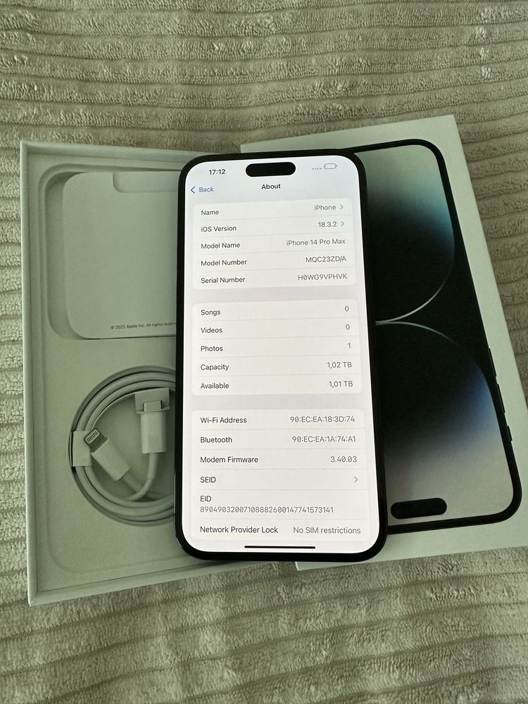 Iphone 14 Pro Max Space Black 1 TB