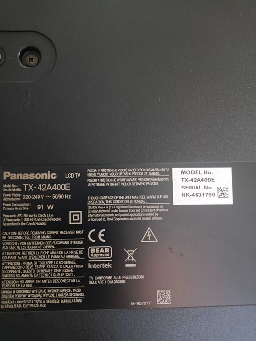 Telewizor 42 cale uszkodzona matryca