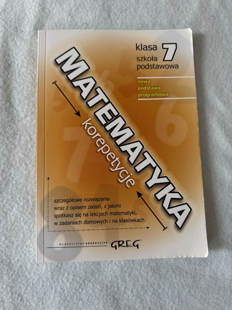 Matematyka korepetycje, wyd. Greg, klasa 7