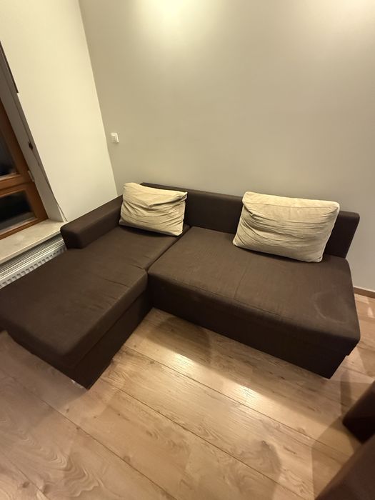 Kanapa rozkładana brązowa 235 cm x 165 cm