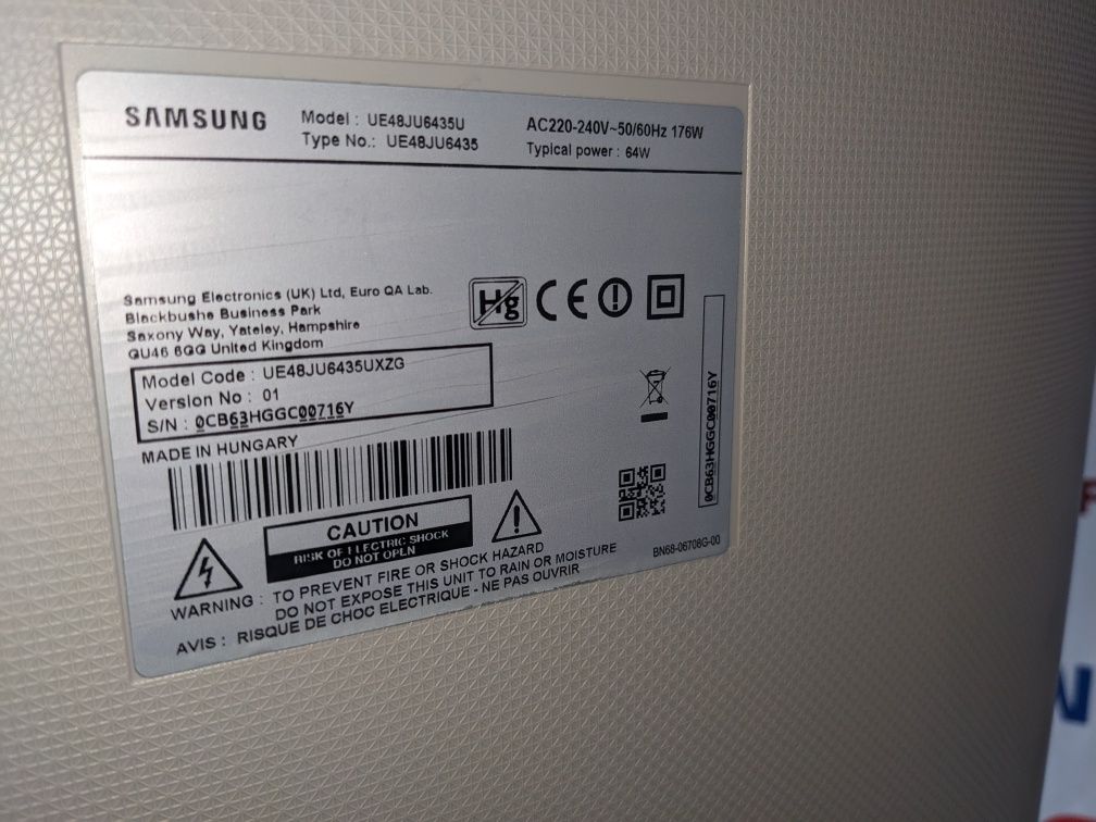 Телевізор Samsung Smart WiFi 48 діагональ UE48JU6435U