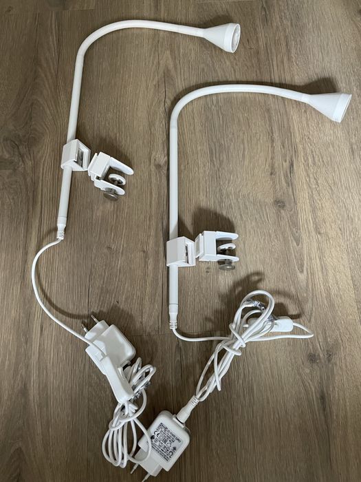 Dwie lampki do czytania IKEA białe