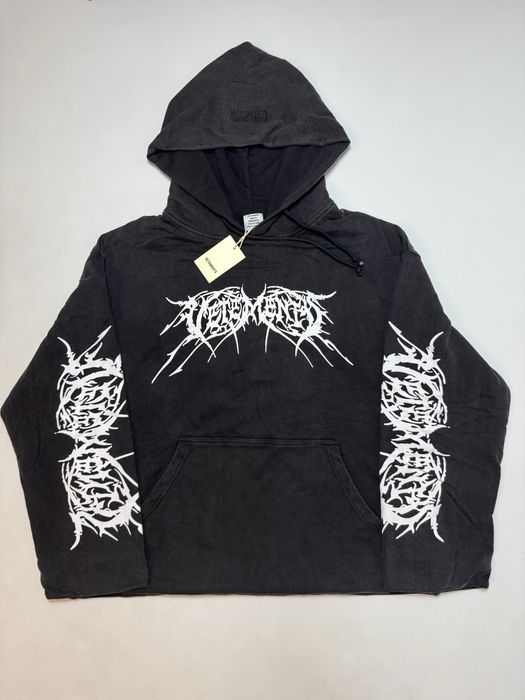 Худі Vetements Death Metal Washed Black M L Balenciaga hoodie