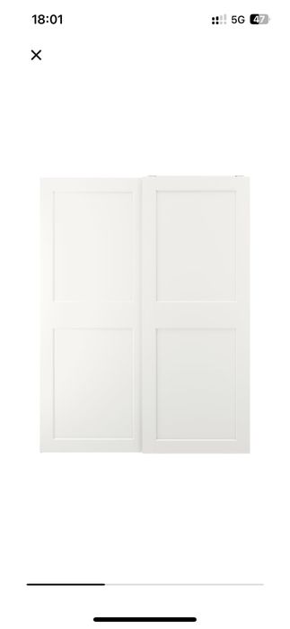 Grimo Pax Ikea drzwi przesuwne  150x201, kolor biały