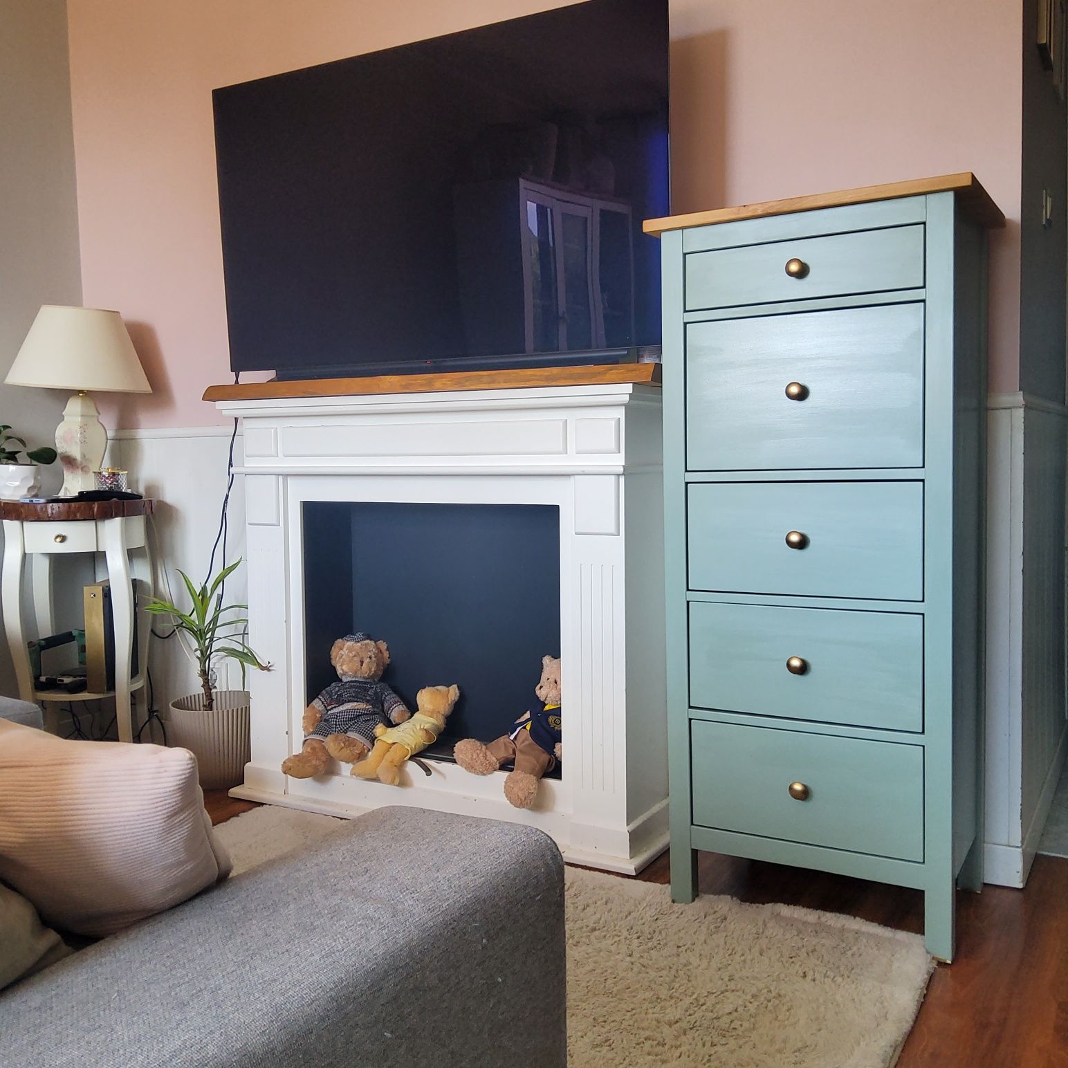 Komoda drewniana slupek ikea hemnes szafka leksvik szafa biurko