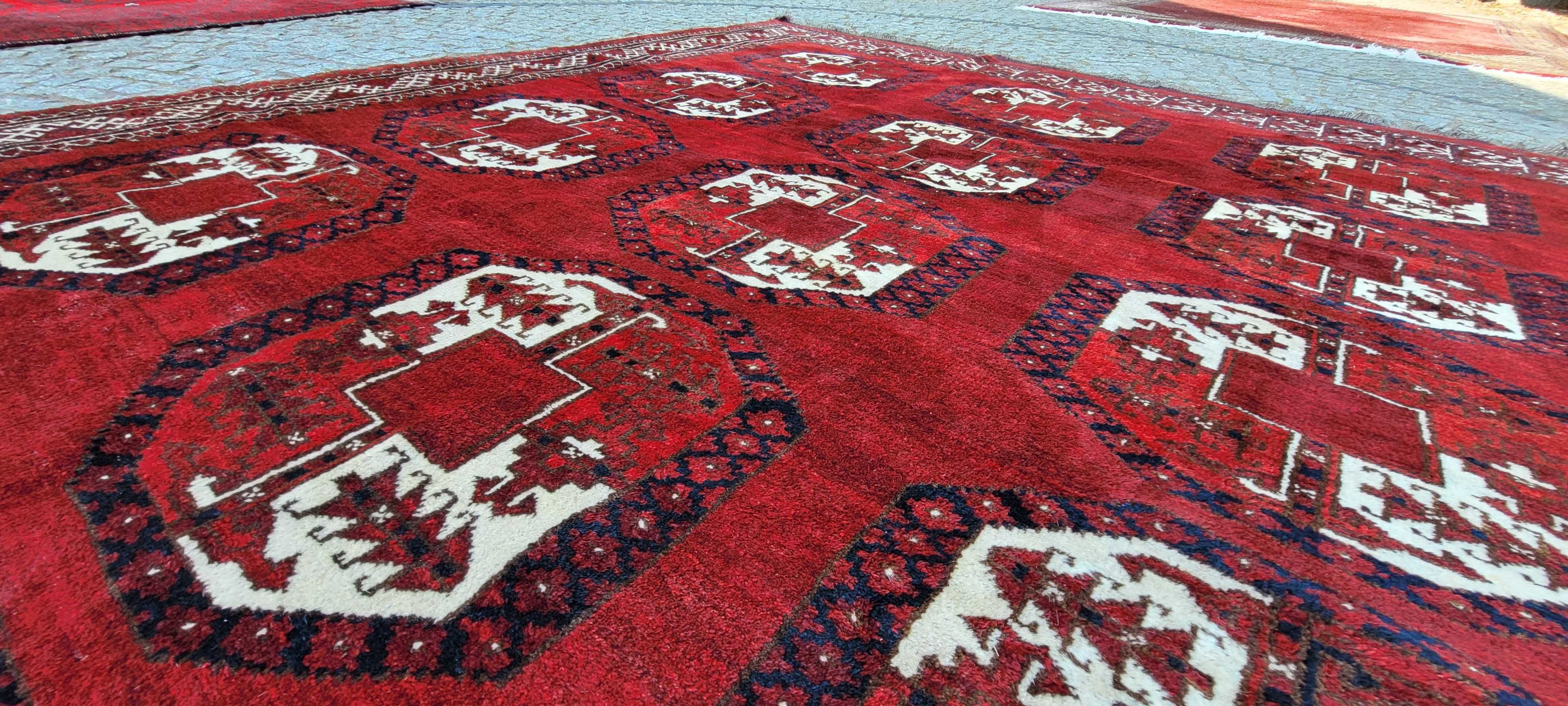 -70% unikat oryginalny stary r. tkany dywan Afgan wełna 245/250 Cena!