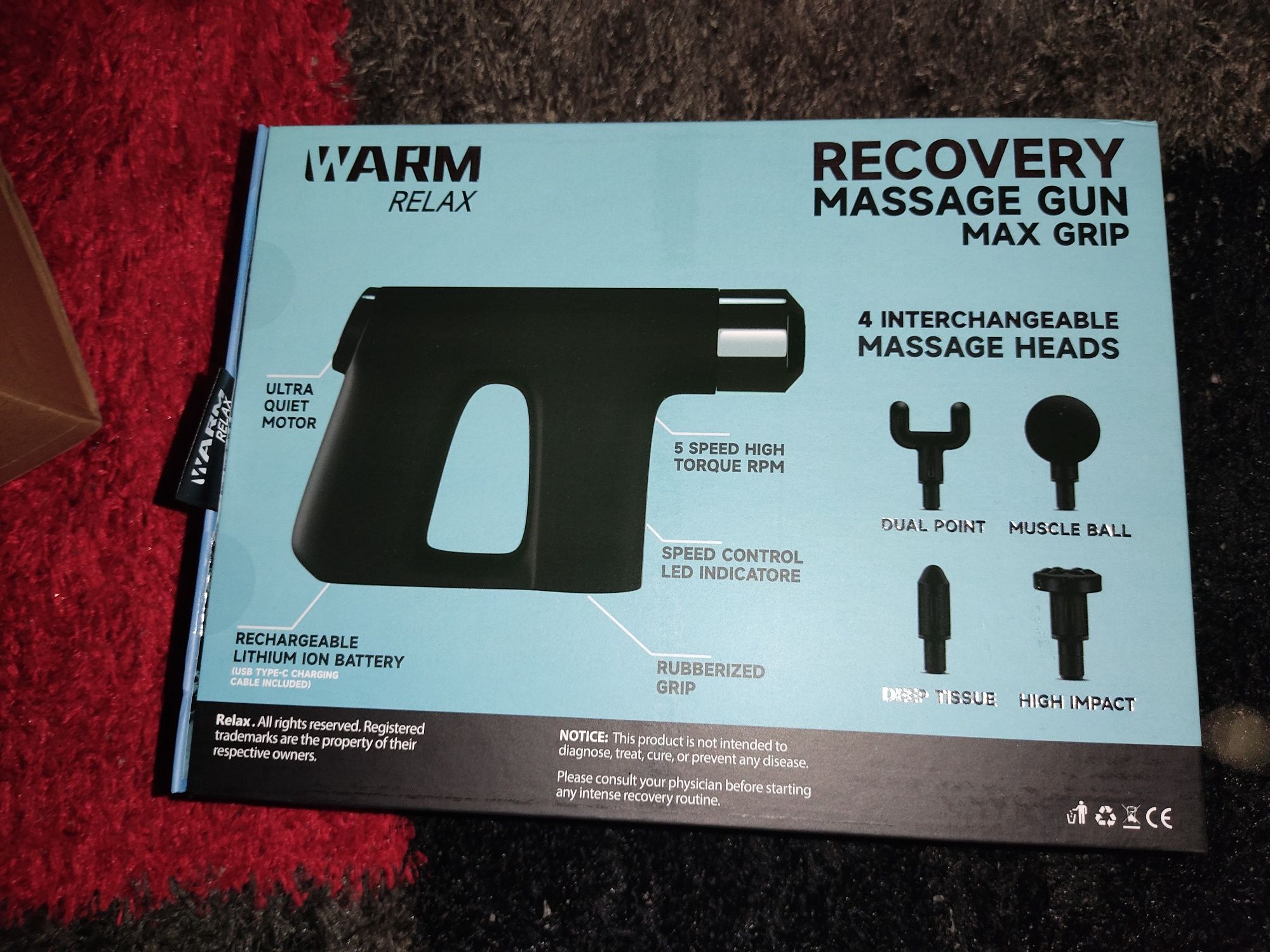 Massajador de Warm Relax massage gun