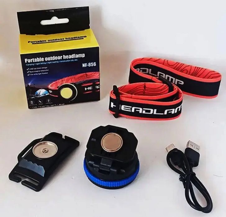 Ліхтар налобний з червоним і білим світлом акумуляторний Type-C