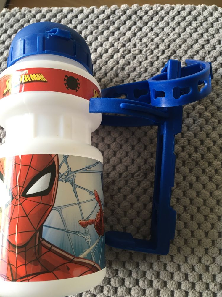 Bidon spiderman 350ml z zaczepem na rower