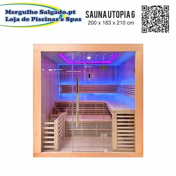 Sauna a vapor Utopia 6 Sauna entrega imediata Mergulho Salgado Piscinas e Spas