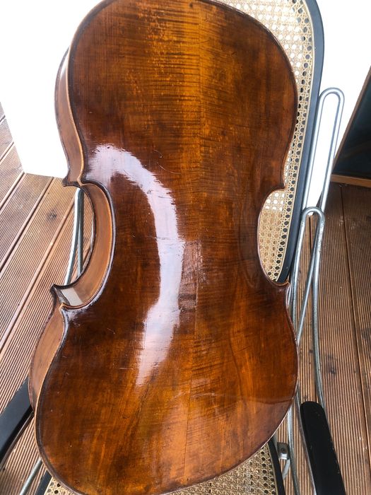 Piękna wiolonczela francuska , sygnowana , 1840r , certyfikat