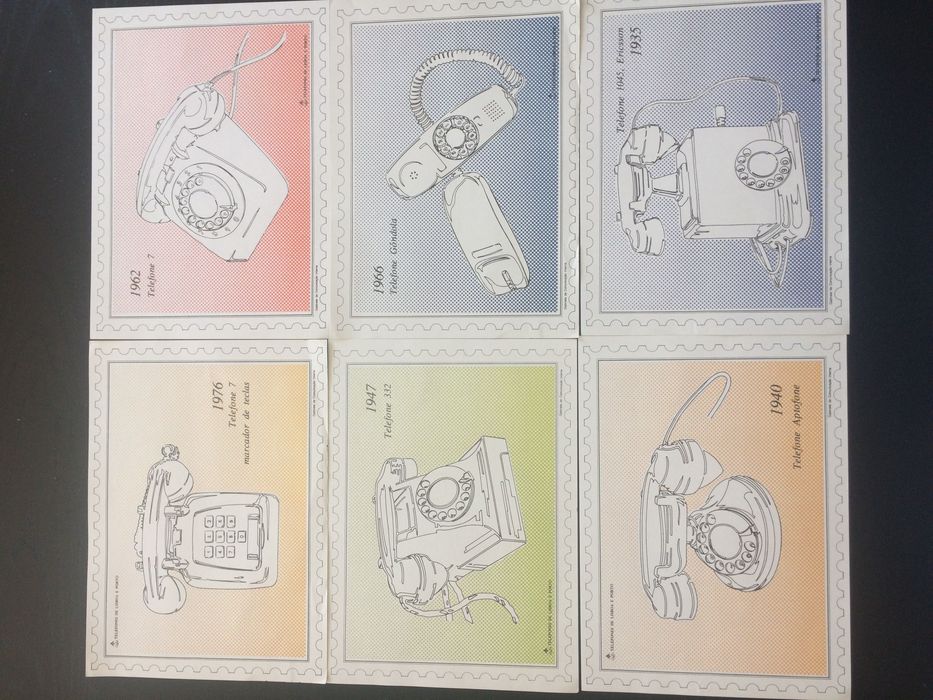 coleção posters história dos telefones