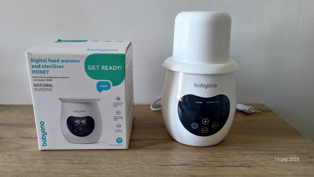 BabyOno Honey –  podgrzewacz mleka i pokarmów, sterylizator do butelek
