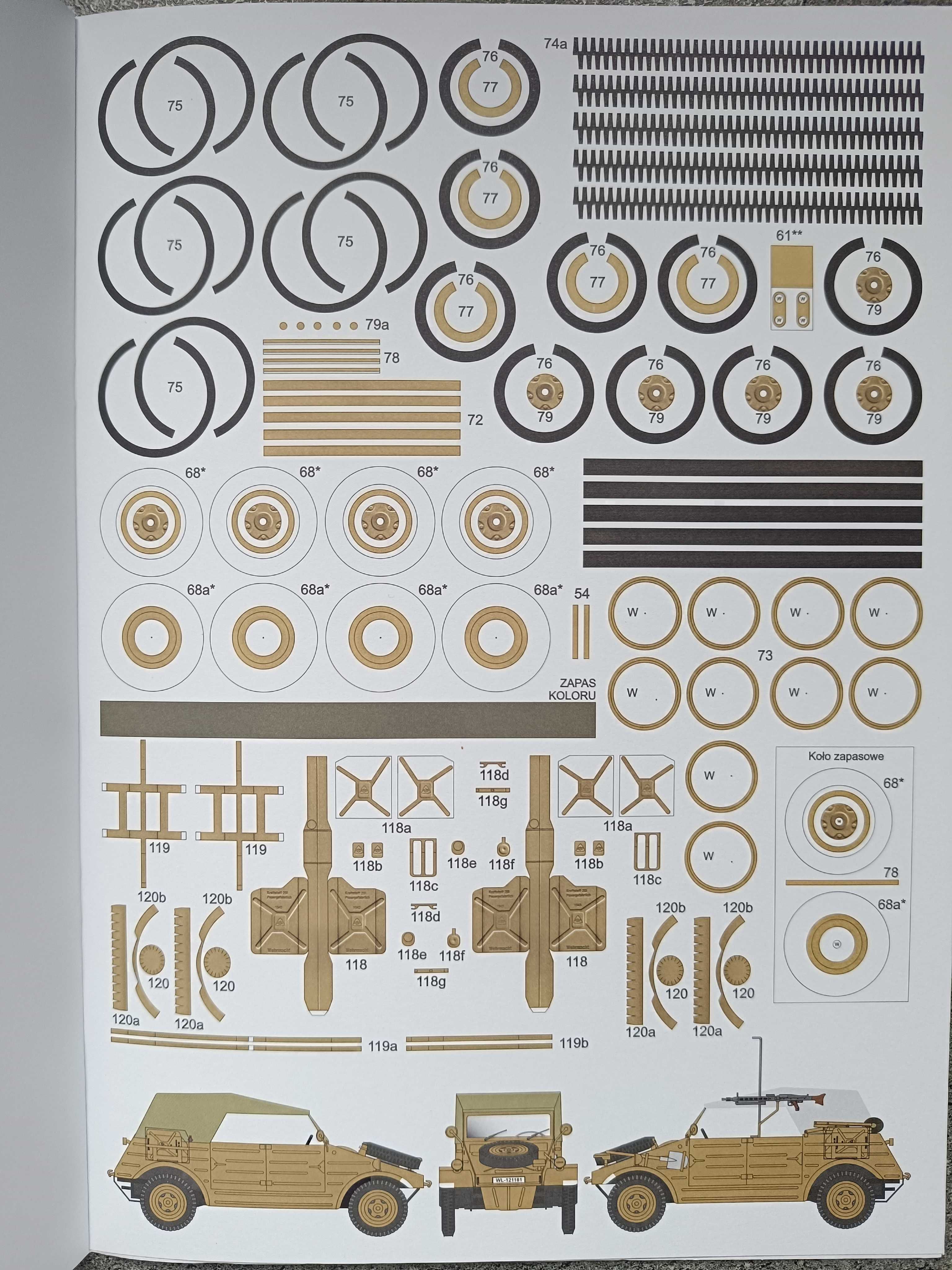 Model kartonowy Answer 1/2024: samochód KUBELWAGEN TYPE 82