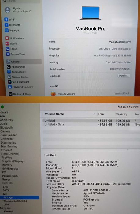 MacBook Pro 16 2019 ІдеалСтан i7 2.6 16Gb 512gb БезДефектів, АКБ 99.5%