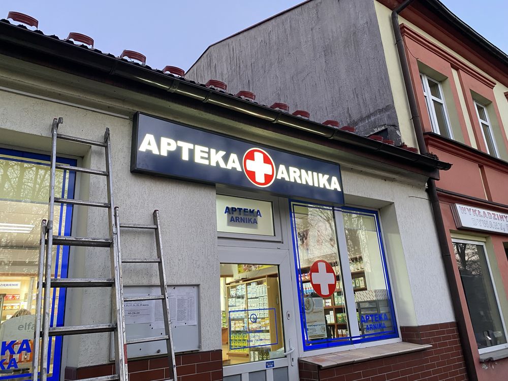 Kaseton reklamowy LED 200x50cm świetlny reklama neon szyld dibond