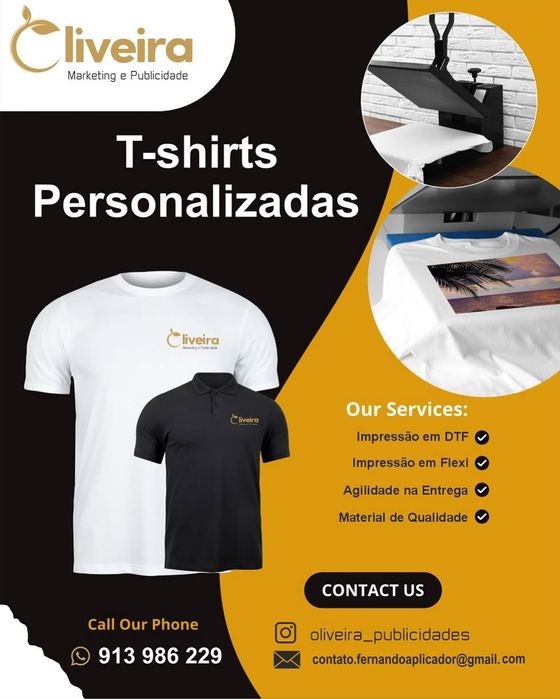 Personalização de t-shirts para eventos e enpresas