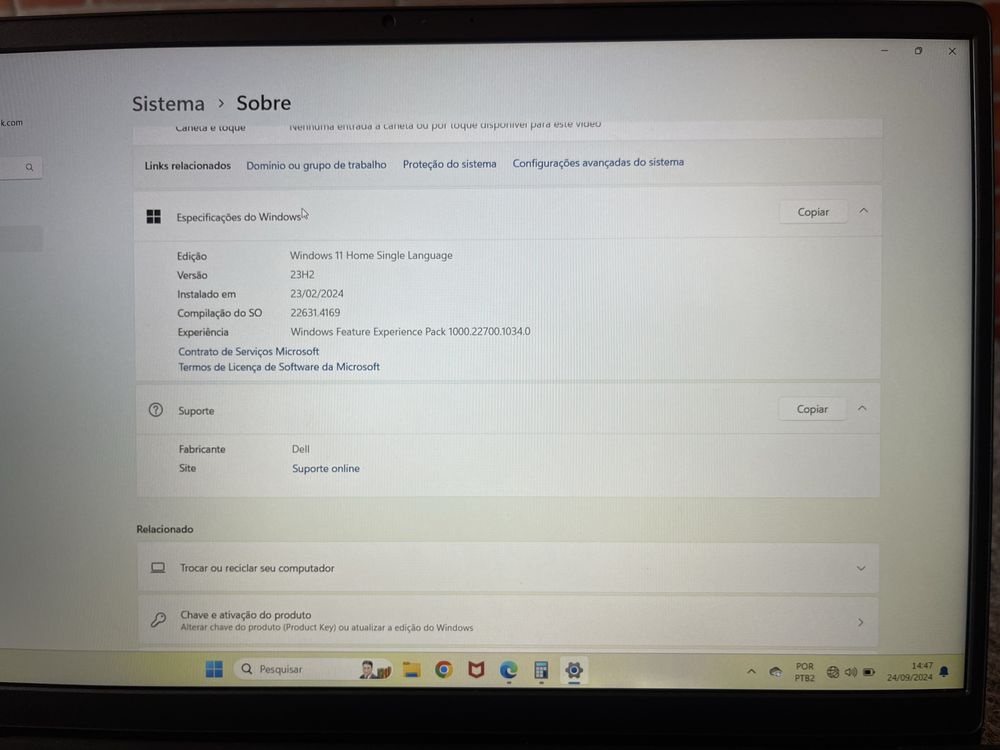 Notbook DELL Geraçao 12 I5-1235U 8Gb 512Gb-em perfeito estado