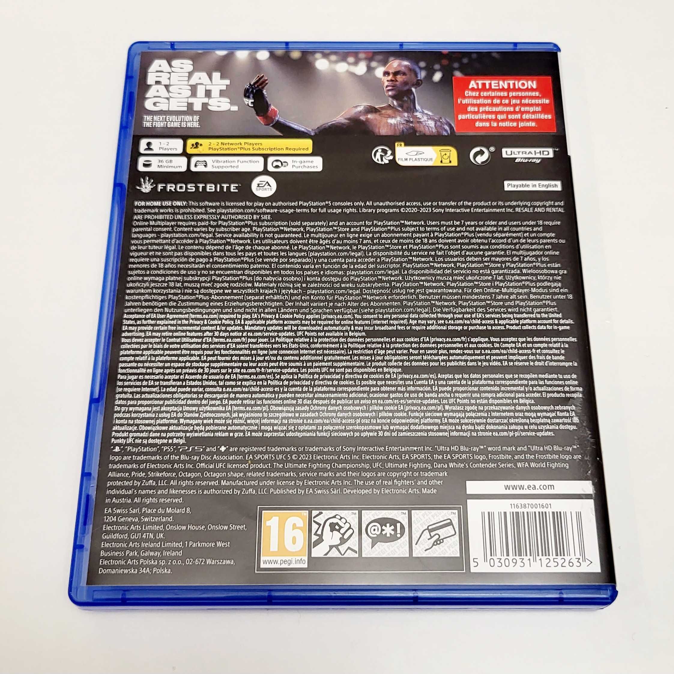 Gra UFC 5 PL PS5 Playstation 5