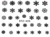 STZ425 Naklejki wodne zima śnieżynki świąteczne