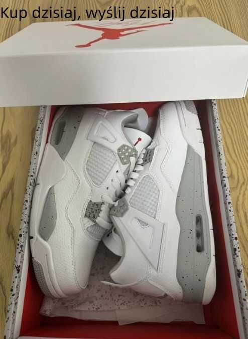 Damskie/Trampki/Męskie/Jordan 4 Retro White Oreo R.44
