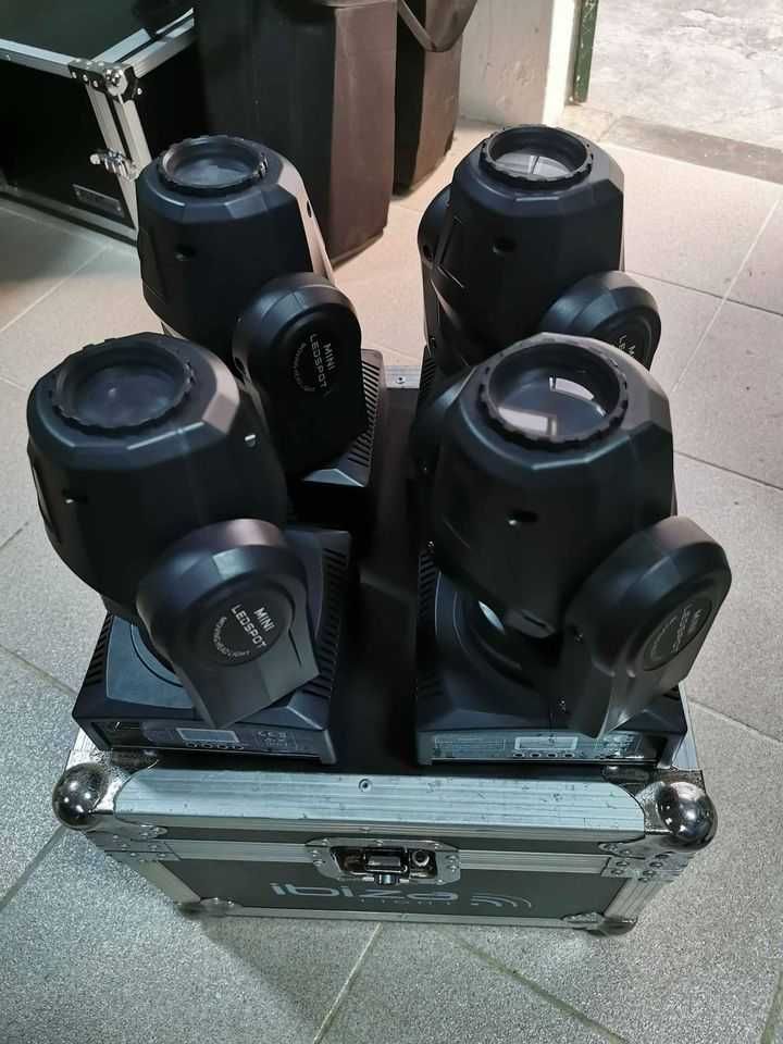 4 Moving head Spot led 60w com case