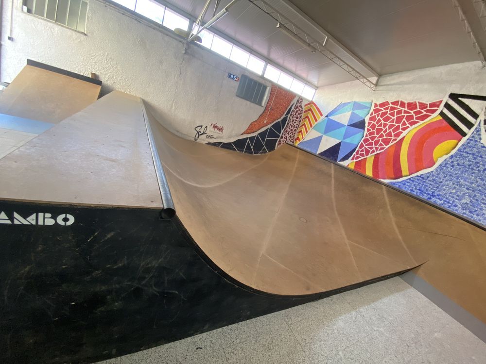 Mini rampa skate + planos inclinados