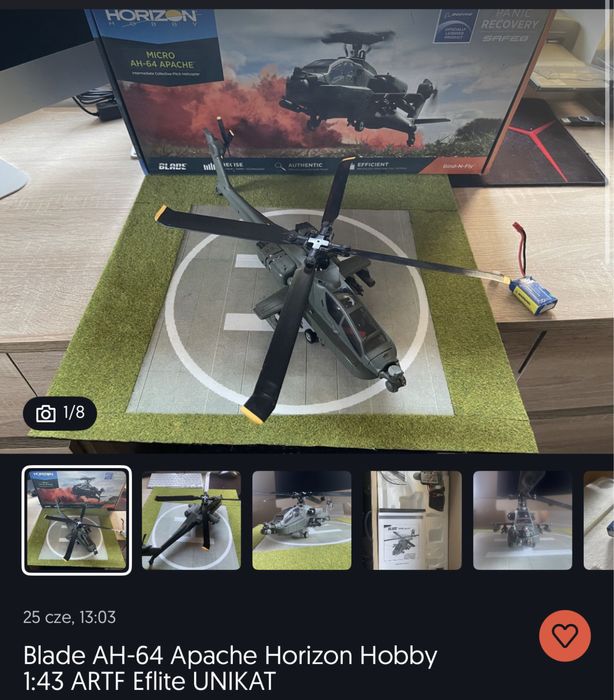 Blade Apache Ah-64 Horizon Hobby Artf 1:43