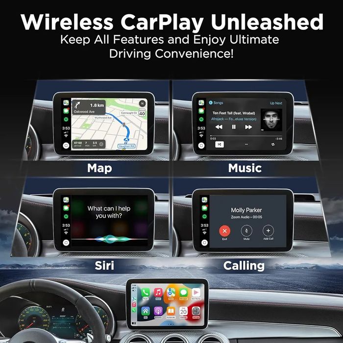 Bezprzewodowy adapter CarPlay do iPhone’a.