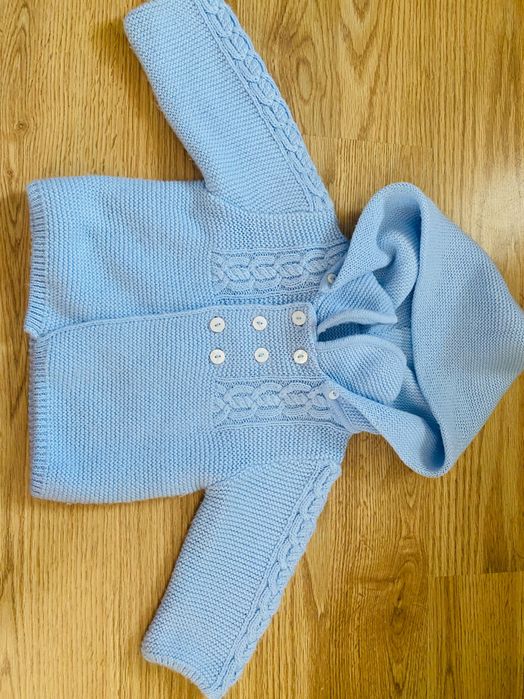 2x Bluza polar swetr z kapturem I kutnerkiem dla niemowlaka Zimowe