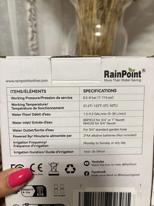 Sterownik do nawadniania Zegar Wodny Rainpoint ITV220