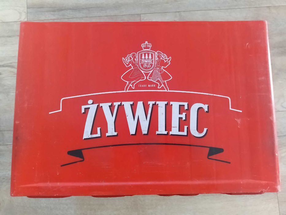 Krata Piwa Żywiec Czerwona / SPRAWNA / skrzynka na piwo / transporter