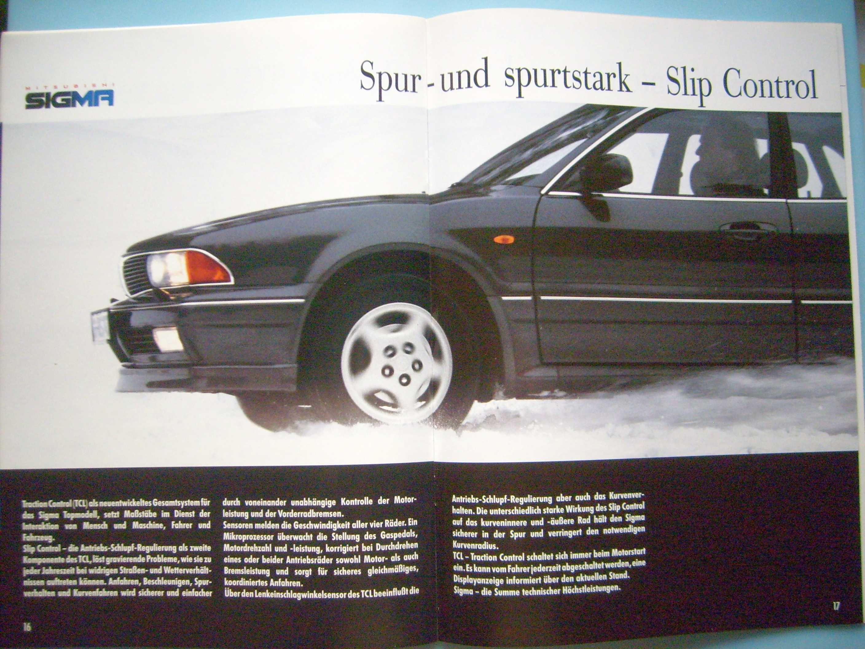 Mitsubishi Sigma 1991 - prospekt 24 strony, stan BDB