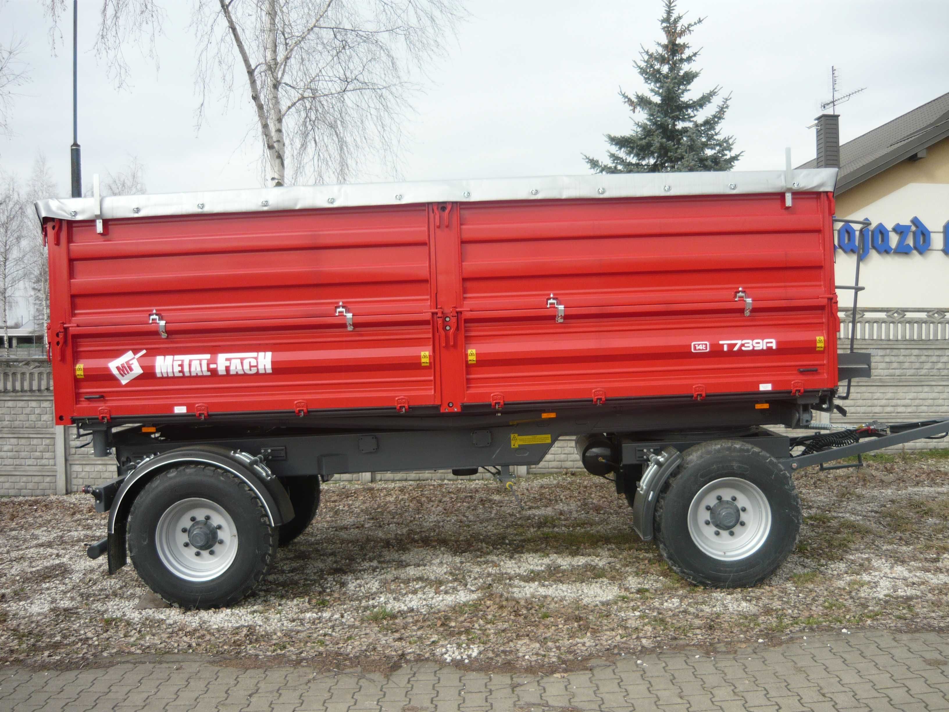 Przyczepa dwuosiowa paletowa Metal Fach T739A 14t T711 Dostawa w kraju