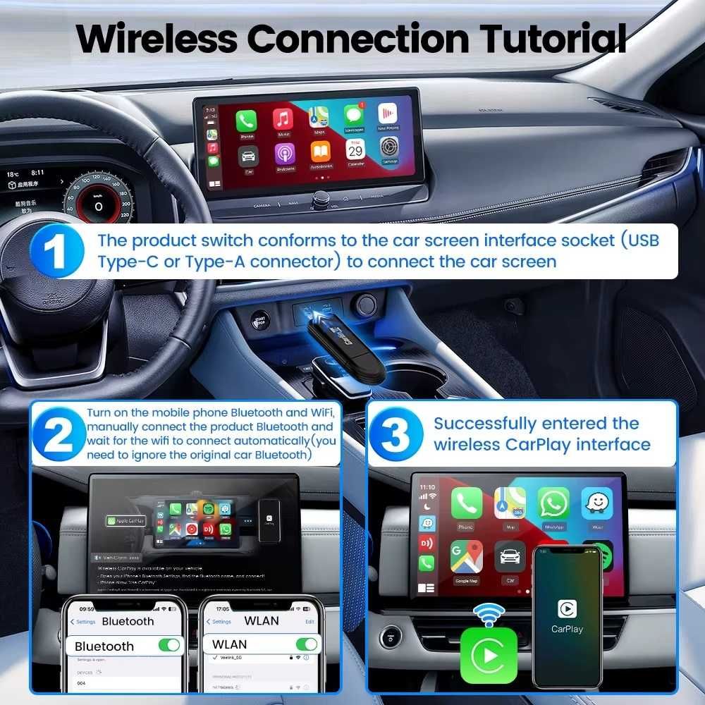 Адаптер для беспроводного Apple CarPlay - CarlinKit Mini SE / Mini 5