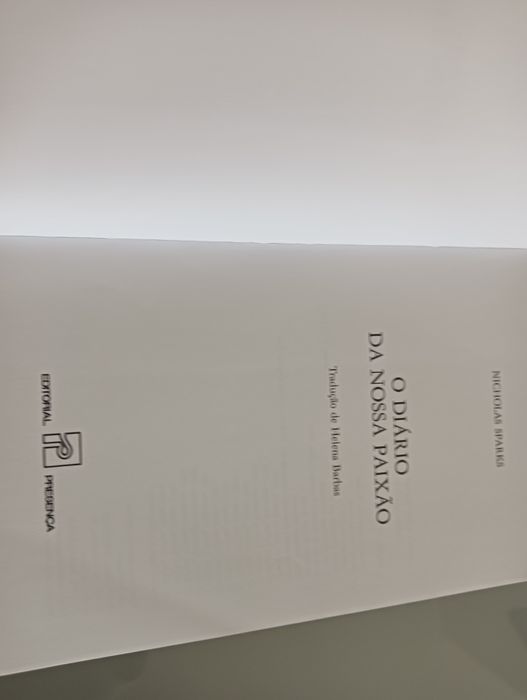 O Diário da Nossa Paixão	Nicholas Sparks	 novo!*