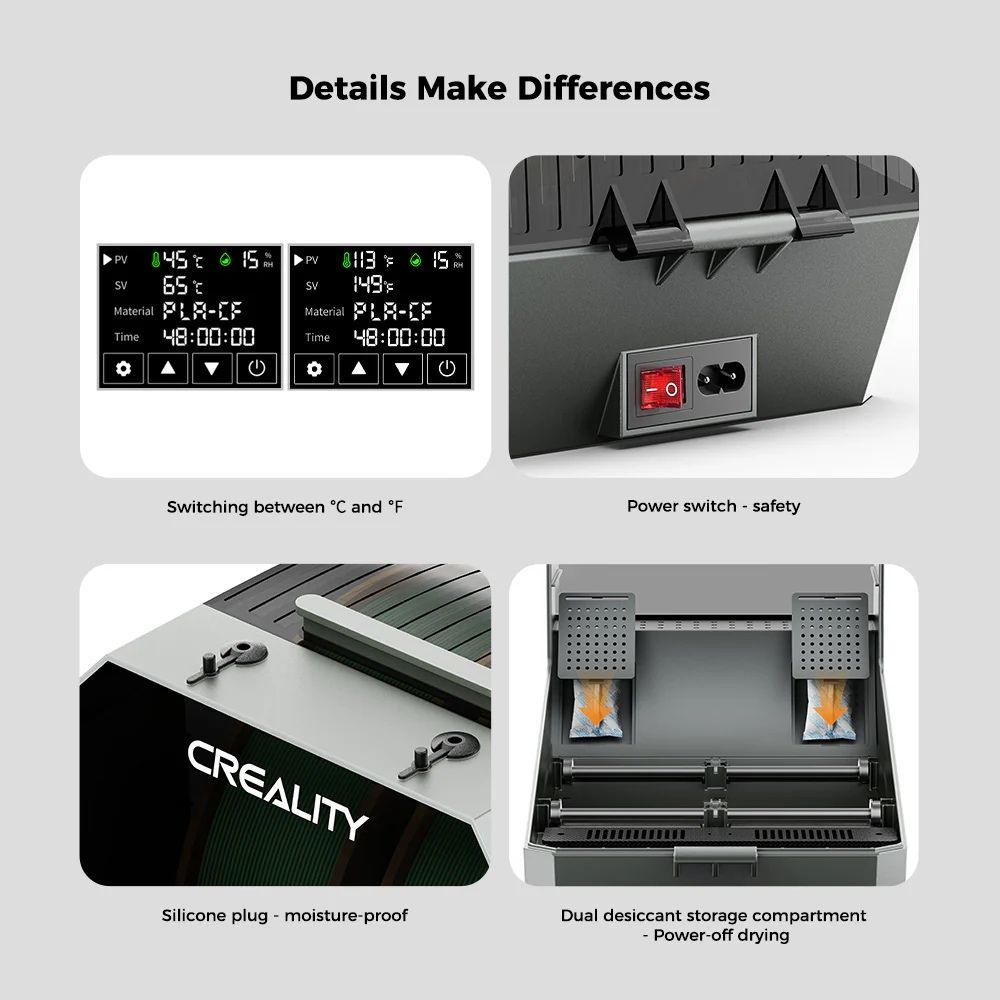 Creality Space Pi Plus - Secador de filamento (Impressão 3D) - 2 Rolos
