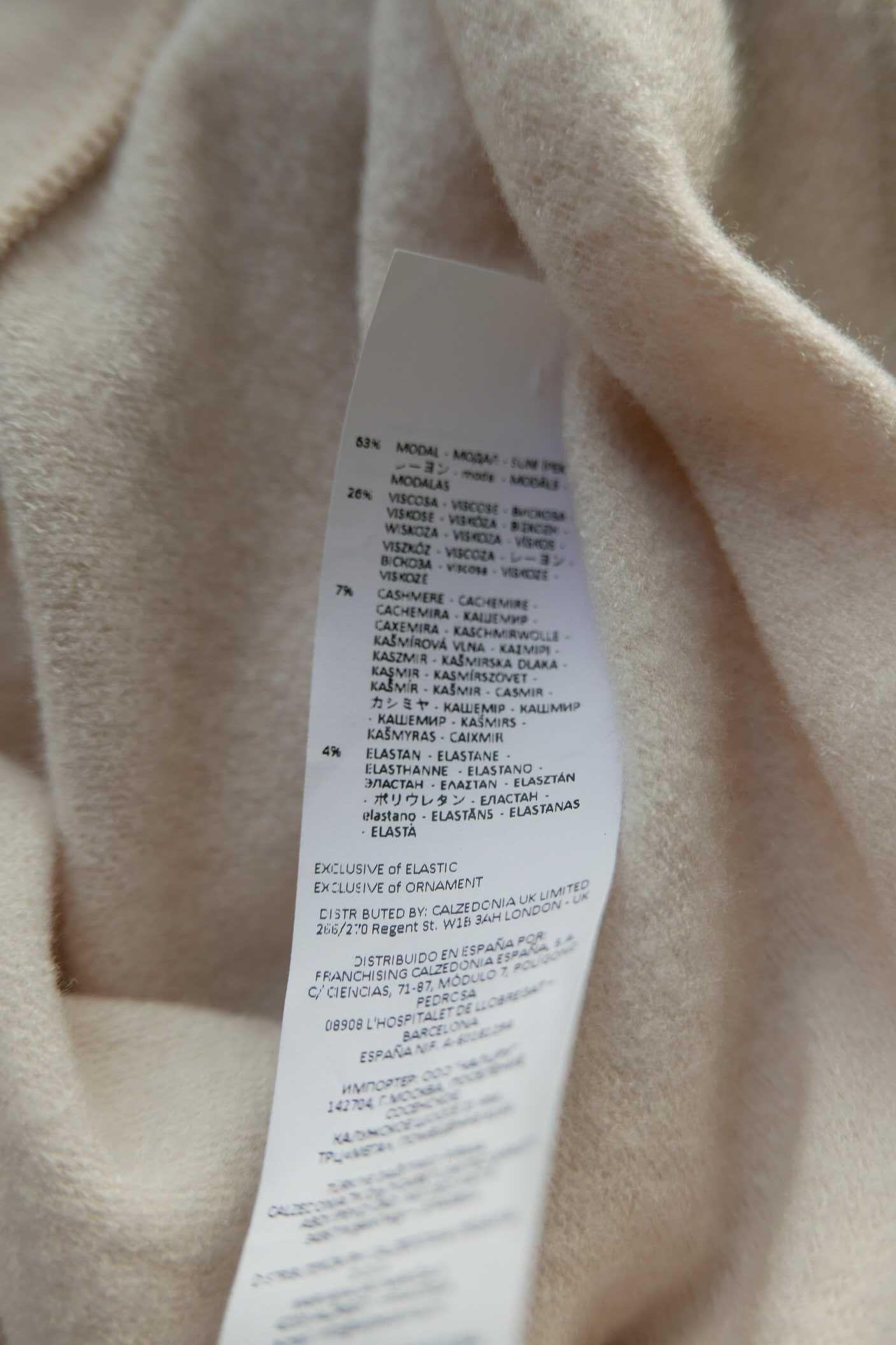 Intimissimi sweter thermal z guzikami z modalu i kaszmiru L