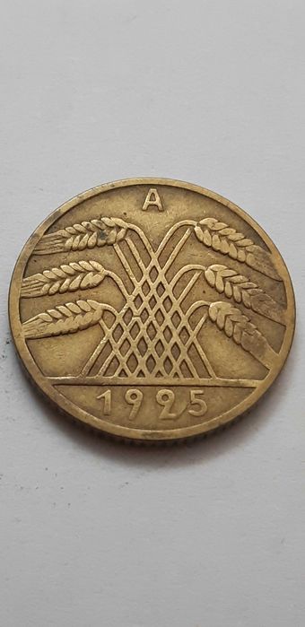 Niemcy Republika Weimarska - 10 fenigów, pfennig 1925 - mennica A
