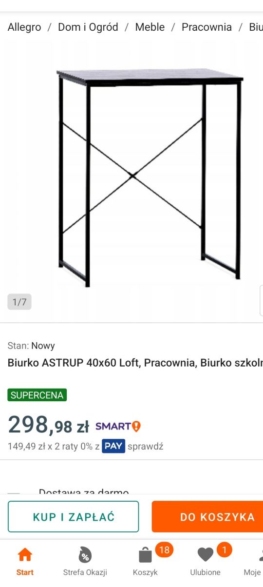 Biurko małe nowoczesne